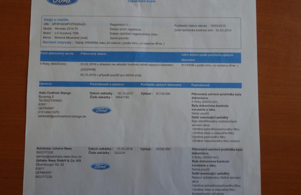 Ford Mondeo 2.0 TDCi Titanum ZIMNÍ PAKET, TAŽNÉ, nabídka A110/19