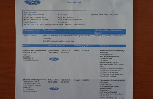 Ford S-MAX 2.0 TDCi Titanium Park.Kamera, nabídka A192/21