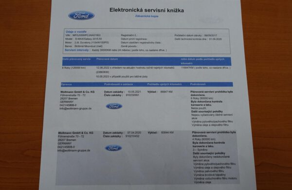 Ford S-MAX 2.0 TDCi Titanium ZIMNÍ PAKET, nabídka A21/22